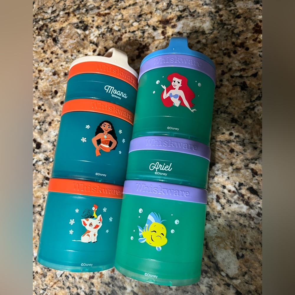 Disney Whiskware Containers. Disney Princess “Moana, Ariel”
